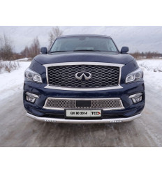 Защита передняя нижняя (с ходовыми огнями) на Infiniti QX80 INFQX8014-11