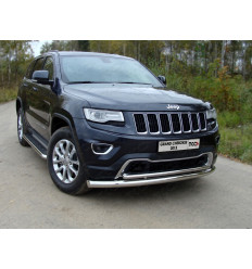 Защита передняя нижняя (двойная) на Jeep Grand Cherokee GRCHER13-01