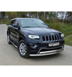 Защита передняя нижняя (двойная) на Jeep Grand Cherokee GRCHER13-03