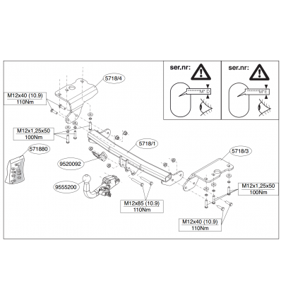 Фаркоп на Toyota Auris 571800