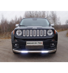 Защита передняя нижняя (овальная с ДХО) на Jeep Renegade JEEPREN4WD15-04