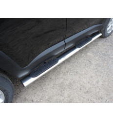 Пороги овальные с накладкой на Jeep Renegade JEEPREN4WD15-08