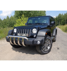 Защита передняя (кенгурин) на Jeep Wrangler  JEEPWRAN3D(3.6)14-03