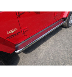 Пороги с площадкой (нерж. лист) на Jeep Wrangler JEEPWRAN5D(3.6)14-10