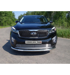 Защита передняя нижняя (с ДХО) на Kia Sorento KIASOR15-04