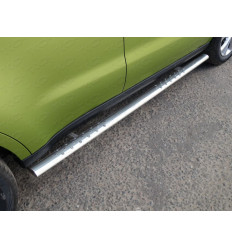 Пороги овальные с проступью на Kia Soul KIASOUL14-11