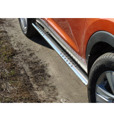 Пороги овальные с проступью на Kia Sportage KIASPORT10-03