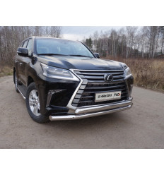 Защита передняя нижняя (двойная) на Lexus LX 570/LX 450d LEXLX450d15-14