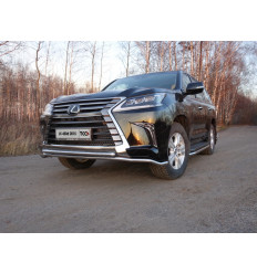 Защита передняя нижняя (двойная) на Lexus LX 570/LX 450d LEXLX450d15-22