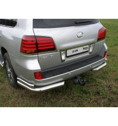 Защита задняя (уголки) на Lexus LX 570 LEXLX570-03