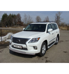 Защита передняя нижняя (двойная) на Lexus LX 570 LEXLX57012-08