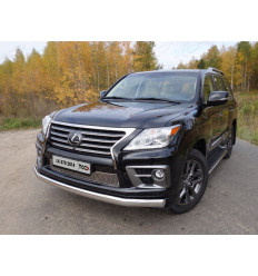 Защита передняя нижняя (овальная длинная) на Lexus LX 570 LEXLX570SP14-03