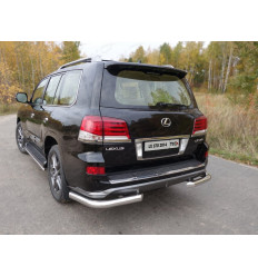 Защита задняя (уголки) на Lexus LX 570 LEXLX570SP14-11