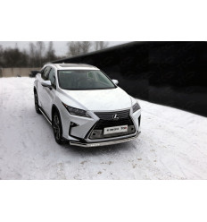 Защита передняя нижняя (овальная с ДХО) на Lexus RX LEXRX200t15-19