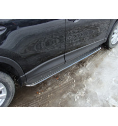 Пороги с площадкой (нерж. лист) на Mazda CX-5 MAZCX512-11