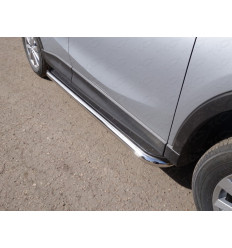Пороги с площадкой (нерж. лист) на Mazda CX-5 MAZCX515-15
