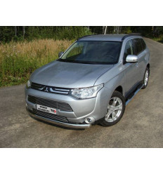 Защита передняя нижняя (овальная) на Mitsubishi Outlander MITOUT12-01