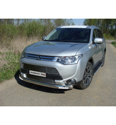 Защита передняя нижняя (овальная, с ходовыми огнями) на Mitsubishi Outlander MITOUT14-15