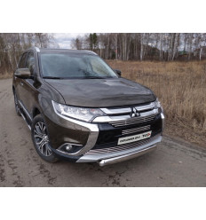 Защита передняя нижняя (овальная) на Mitsubishi Outlander MITOUT15-04