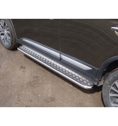 Пороги с площадкой на Mitsubishi Outlander MITOUT15-12