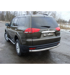 Защита задняя центральная (овальная) на Mitsubishi Pajero Sport MITPASPOR14-08