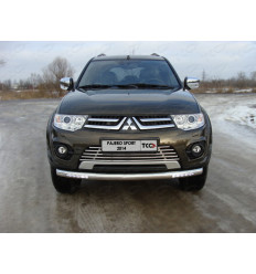 Защита передняя нижняя (с ходовыми огнями) на Mitsubishi Pajero Sport MITPASPOR14-12