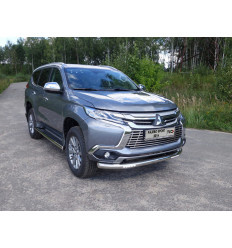 Защита передняя нижняя (с ДХО) на Mitsubishi Pajero Sport MITPASPOR16-20