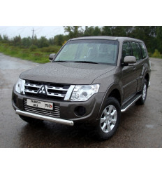Защита передняя (овальная) на Mitsubishi Pajero MITPAJ413-02