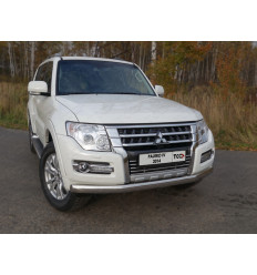 Защита передняя нижняя (овальная) на Mitsubishi Pajero MITPAJ414-03