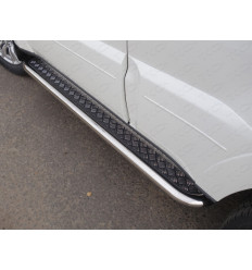 Пороги с площадкой на Mitsubishi Pajero MITPAJ414-09