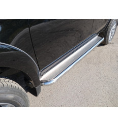 Пороги с площадкой (нерж. лист) на Mitsubishi L200 MITL20015-10