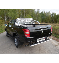 Защита задняя центральная с накладкой на Mitsubishi L200 MITL20015-13