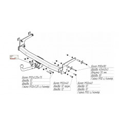 Фаркоп на Renault Duster 1429A