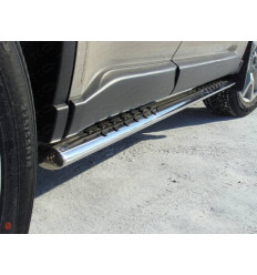 Пороги овальные с проступью на Nissan X-Trail NISXTR11-04