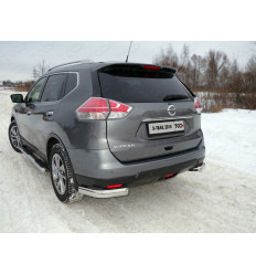 Защита задняя (уголки овальные) на Nissan X-Trail NISXTR15-19