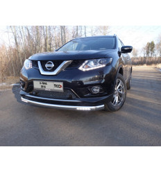 Защита передняя нижняя (овальная, с ходовыми огнями) на Nissan X-Trail NISXTR15-24