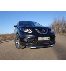 Защита передняя нижняя короткая (с ходовыми огнями) на Nissan X-Trail NISXTR15-25