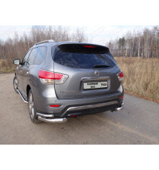 Защита задняя (уголки двойные) на Nissan Pathfinder NISPAT14-19