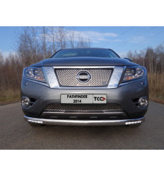 Защита передняя нижняя (овальная, с ходовыми огнями) на Nissan Pathfinder NISPAT14-23