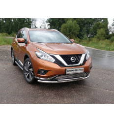 Защита передняя нижняя (двойная) на Nissan Murano NISMUR16-09