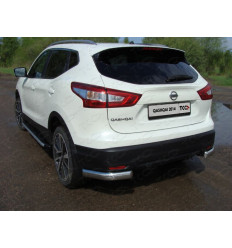 Защита задняя (уголки овальные) на Nissan Qashqai NISQASH14-14