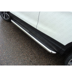 Пороги с площадкой (нерж. лист) на Nissan Qashqai NISQASHSPB15-14