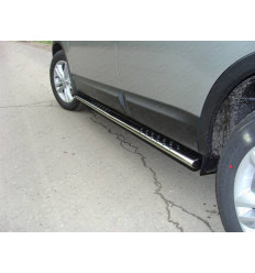 Пороги овальные с проступью на Nissan Qashqai +2 NISQASH210-04