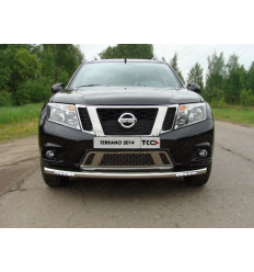 Защита передняя нижняя (с ходовыми огнями) на Nissan Terrano NISTER14-18