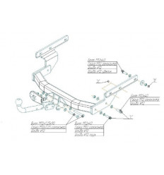 Фаркоп на Volkswagen Transporter T4 2119A