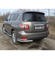Защита задняя (уголки двойные) на Nissan Patrol NISPATR14-09