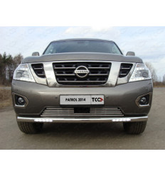 Защита передняя нижняя (с ходовыми огнями) на Nissan Patrol NISPATR14-17