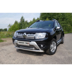 Защита передняя нижняя (с ДХО) на Renault Duster RENDUST15-05