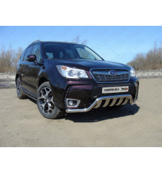 Защита передняя (кенгурин с вставкой) на Subaru Forester SUBFOR13-03