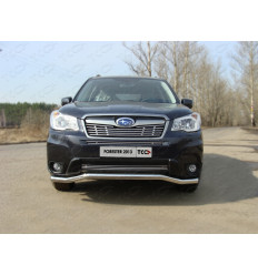 Защита задняя (уголки овальные под брызговики) на Subaru Forester SUBFOR13-24